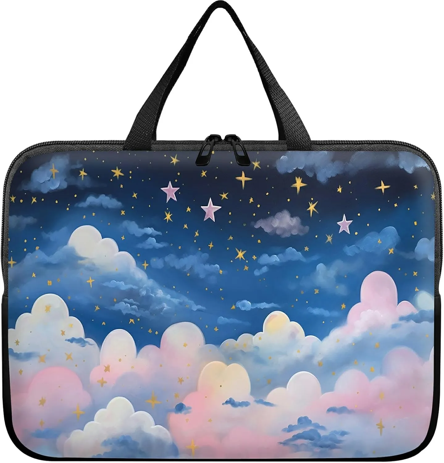 Laptop Sleeve Case Bag 13 inch, Pink Nebula Slim Carrying Case Durable Handbag Travel Laptop Bag for 13 inch MacBook Air M3/M2/Pro M2/ 13" iPad Pro/Air M4/M2 2024