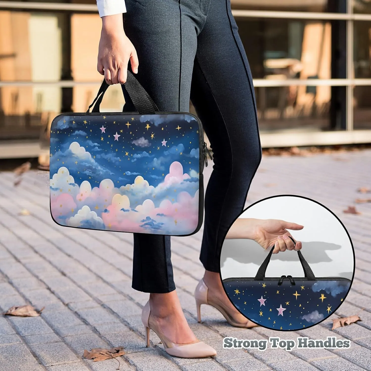 Laptop Sleeve Case Bag 13 inch, Pink Nebula Slim Carrying Case Durable Handbag Travel Laptop Bag for 13 inch MacBook Air M3/M2/Pro M2/ 13" iPad Pro/Air M4/M2 2024