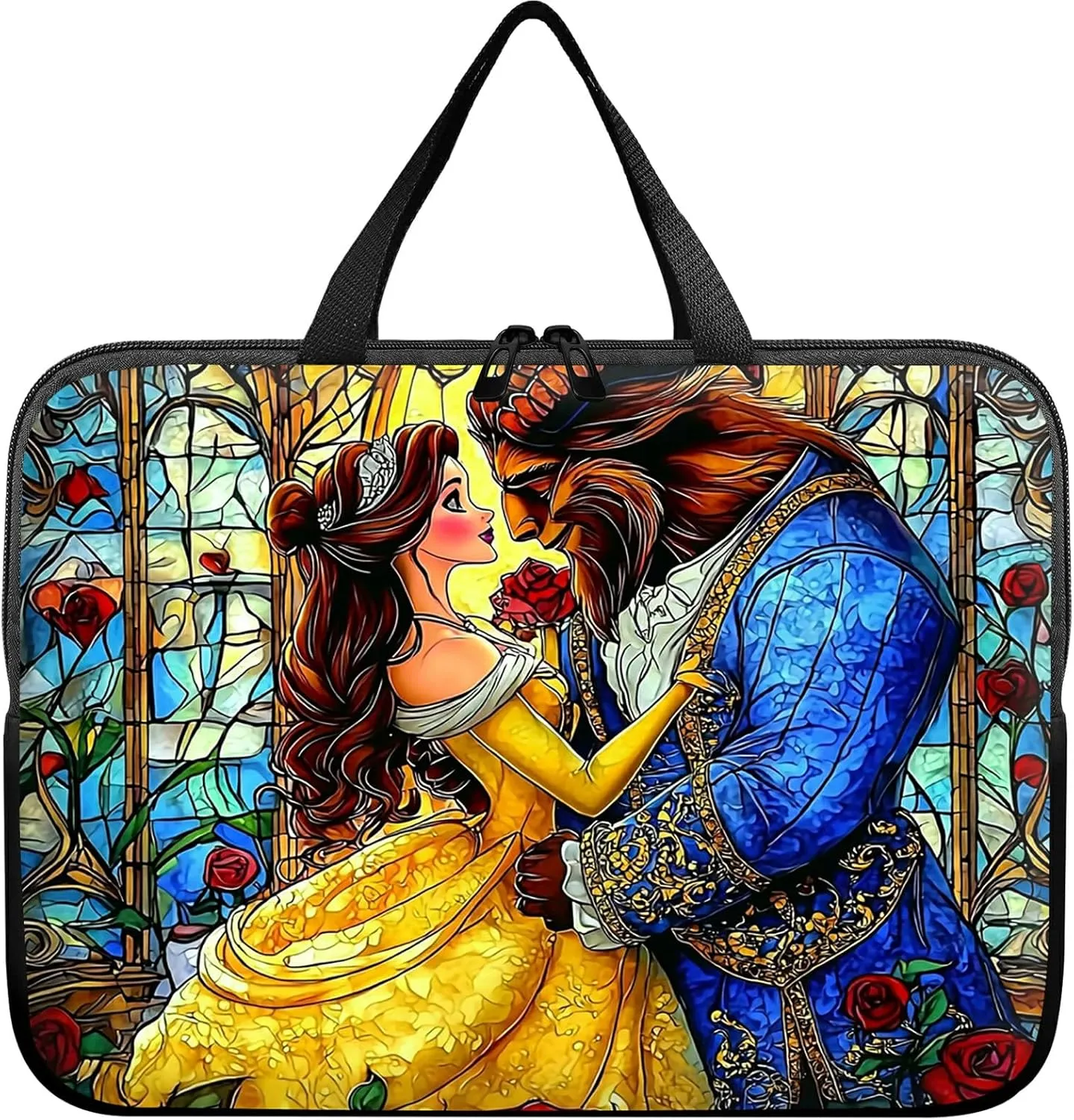 Laptop Sleeve Case Bag 15 inch, Beast and Princess Slim Carrying Case Durable Handbag Travel Laptop Bag for 15 inch MacBook Air M3/M2/15 Pro/Surface Laptop 7/6/5/4/3/ Dell XPS 15 Plus
