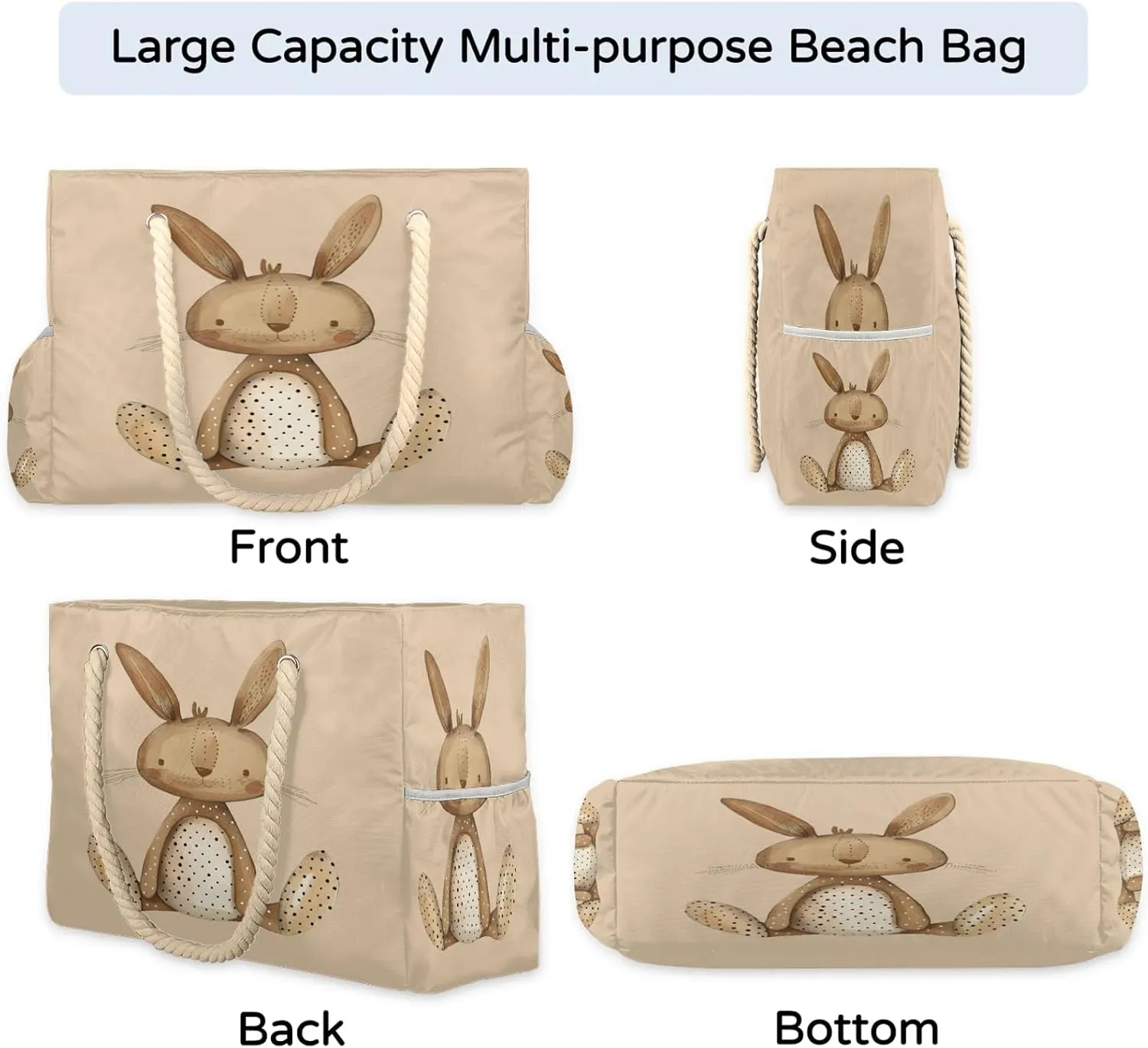 Large Beach Bags for Women with Zipper Beach Tote Bag Waterproof Sandproof Gym Swim Pool Grocery Travel Bag