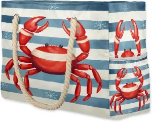 Large Beach Bags for Women with Zipper Beach Tote Bag Waterproof Sandproof Gym Swim Pool Grocery Travel Bag