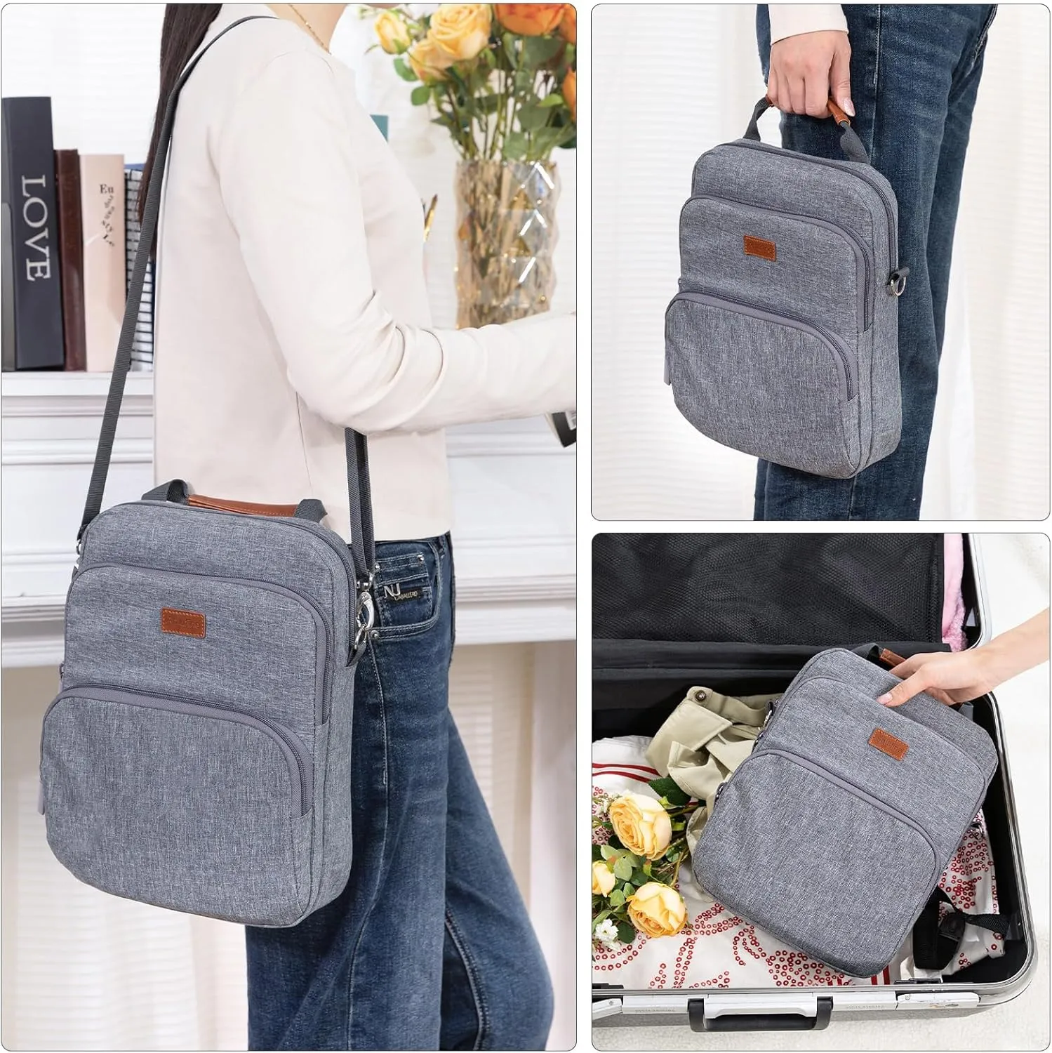 Large Book Sleeve with Zipper, Book Pouch(9.5 X 12.5), Book Protector Pouch, Book Sleeve for Book Lovers, Book Cover, Book Carrying Case for Book Accessories, Study Suppliers