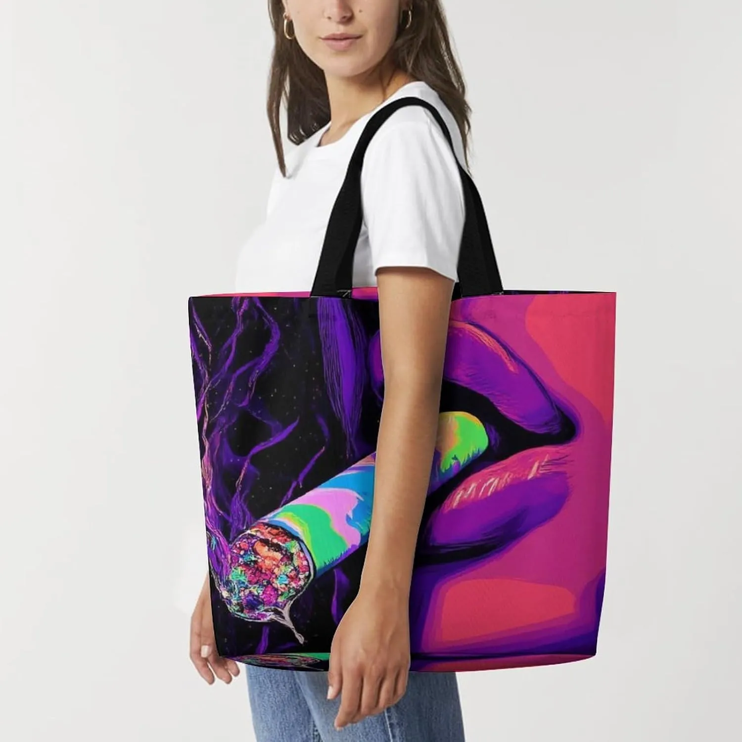 Large Grocery Tote Bag for Women, Multipurpose Handbag Shopping Storage Bags Reusable Shoulder Bag