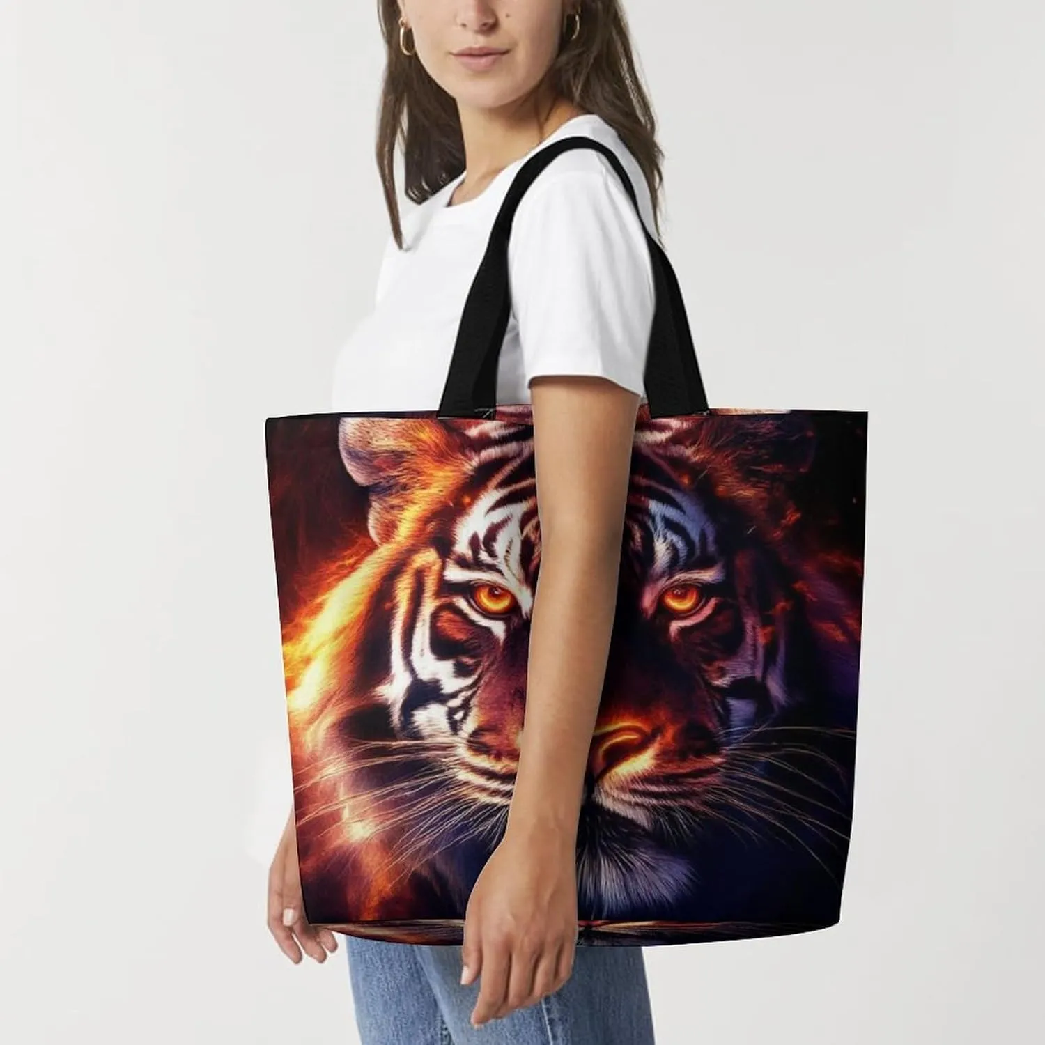 Large Grocery Tote Bag for Women, Multipurpose Handbag Shopping Storage Bags Reusable Shoulder Bag