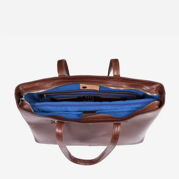LARGE LADIES LAPTOP SHOPPER, BURGUNDY