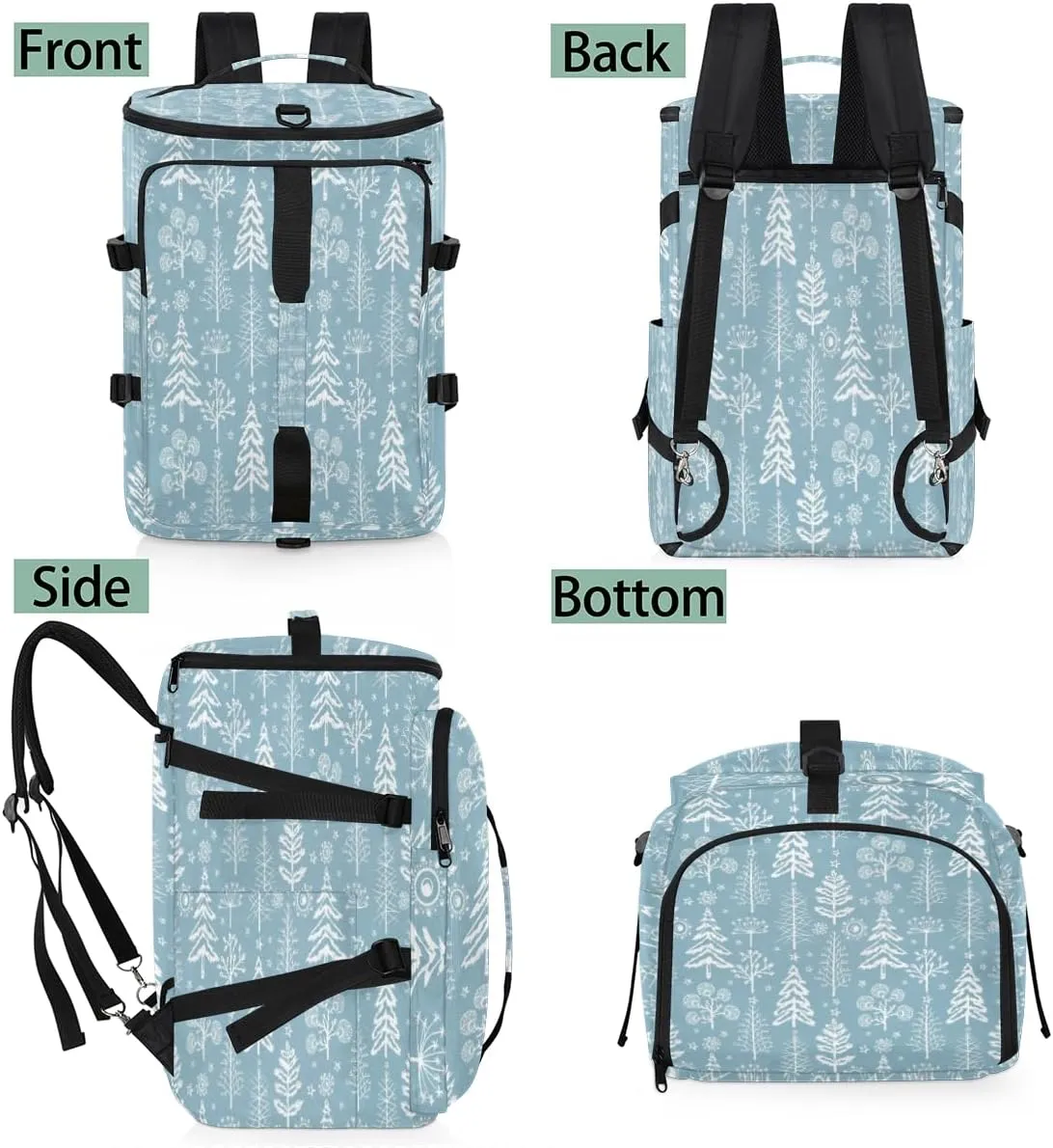 Large Sports Gym Bag With Shoe & Laptop Compartment 47L Waterproof Travel Duffel Bags for Men Women Abstract Forest Luggage Backpack Duffle Bag