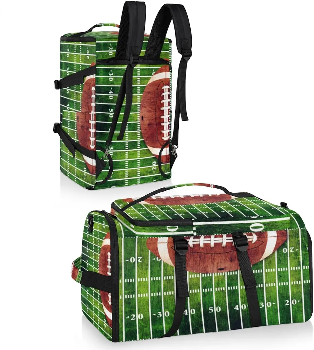 Large Sports Gym Bag With Shoe & Laptop Compartment 47L Waterproof Travel Duffel Bags for Men Women American Soccer Field Luggage Backpack Duffle Bag