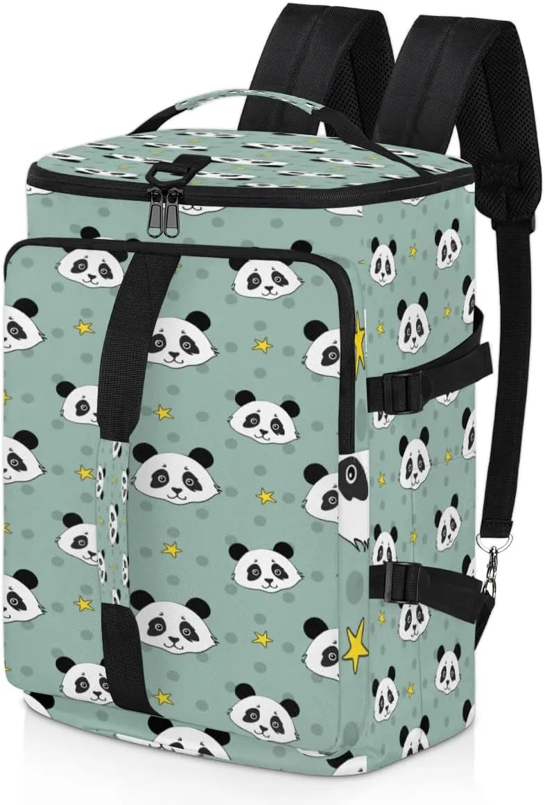 Large Sports Gym Bag With Shoe & Laptop Compartment 47L Waterproof Travel Duffel Bags for Men Women Animal Panda Luggage Backpack Duffle Bag