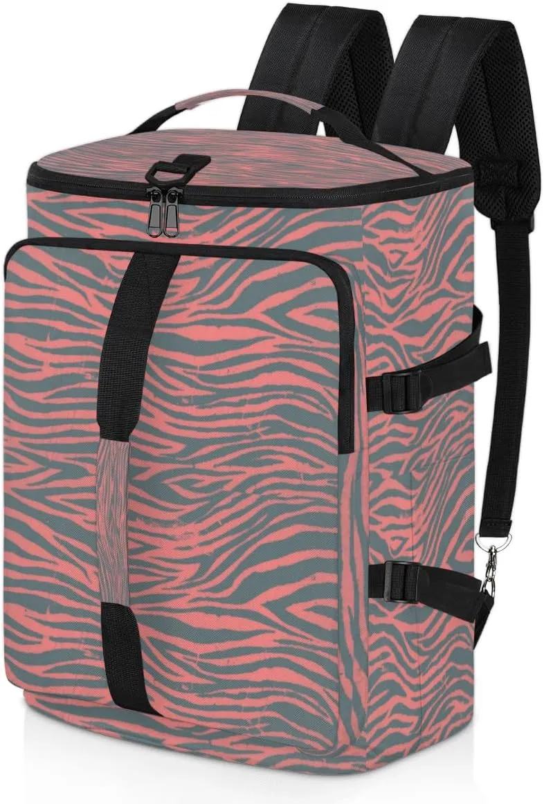 Large Sports Gym Bag With Shoe & Laptop Compartment 47L Waterproof Travel Duffel Bags for Men Women Animal Zebra Luggage Backpack Duffle Bag