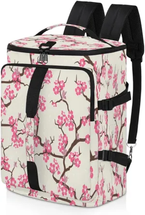 Large Sports Gym Bag With Shoe & Laptop Compartment 47L Waterproof Travel Duffel Bags for Men Women Cherry Blossom Flowers Luggage Backpack Duffle Bag