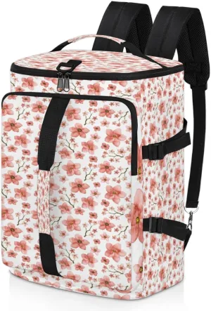 Large Sports Gym Bag With Shoe & Laptop Compartment 47L Waterproof Travel Duffel Bags for Men Women Cherry Blossoms Luggage Backpack Duffle Bag