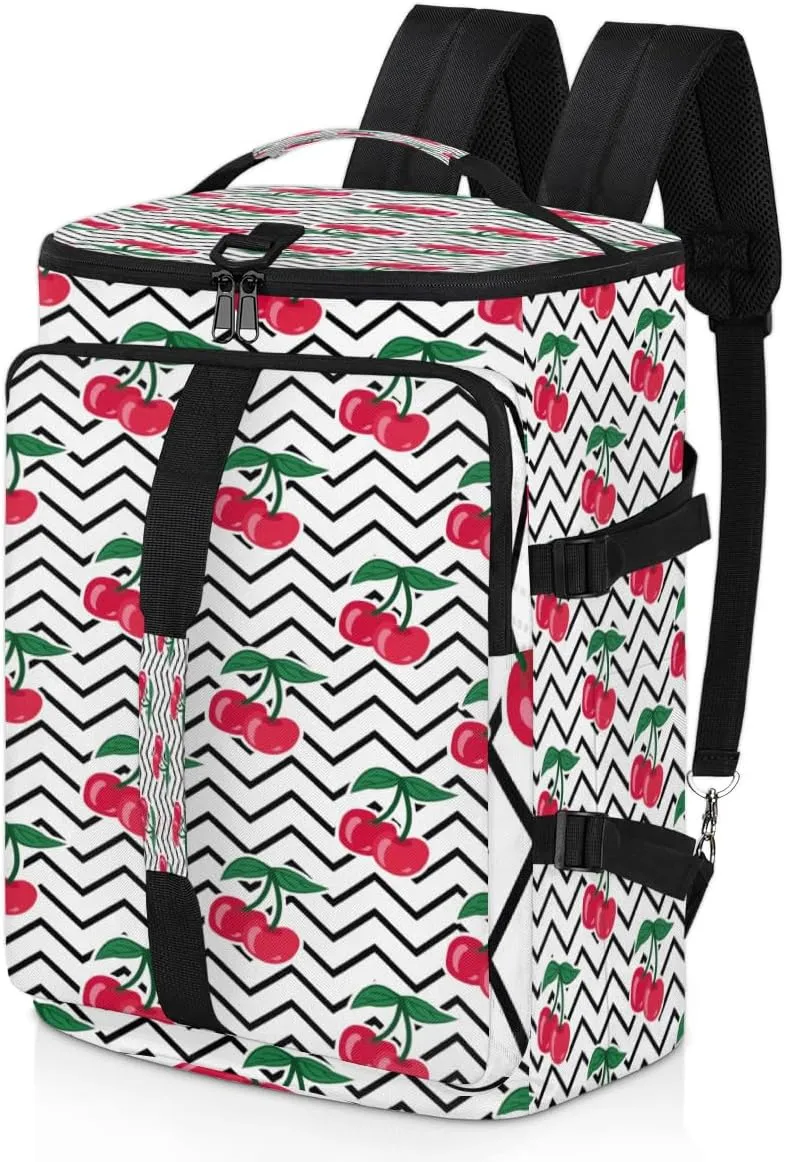 Large Sports Gym Bag With Shoe & Laptop Compartment 47L Waterproof Travel Duffel Bags for Men Women Cherry Luggage Backpack Duffle Bag