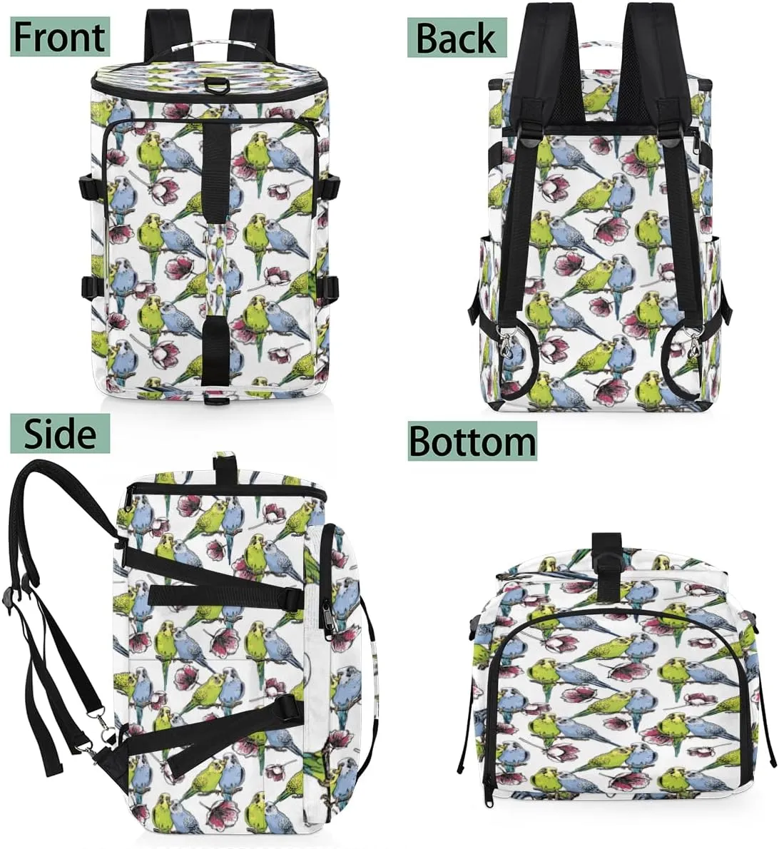Large Sports Gym Bag With Shoe & Laptop Compartment 47L Waterproof Travel Duffel Bags for Men Women Couple Parrot Luggage Backpack Duffle Bag