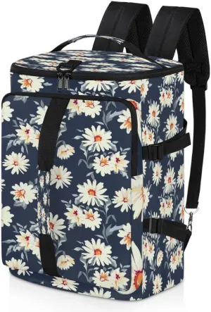 Large Sports Gym Bag With Shoe & Laptop Compartment 47L Waterproof Travel Duffel Bags for Men Women Daisy Plant Luggage Backpack Duffle Bag