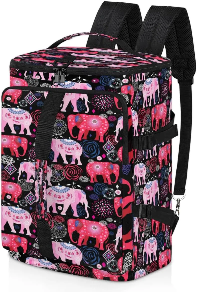 Large Sports Gym Bag With Shoe & Laptop Compartment 47L Waterproof Travel Duffel Bags for Men Women Elephant Design Luggage Backpack Duffle Bag