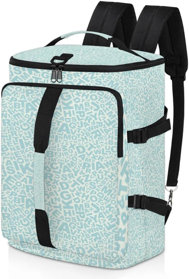 Large Sports Gym Bag With Shoe & Laptop Compartment 47L Waterproof Travel Duffel Bags for Men Women English Alphabet Luggage Backpack Duffle Bag