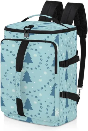 Large Sports Gym Bag With Shoe & Laptop Compartment 47L Waterproof Travel Duffel Bags for Men Women Snowflake Footprint Tree Luggage Backpack Duffle Bag