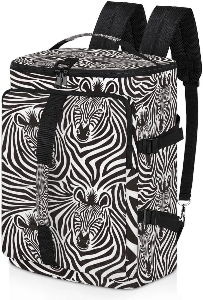 Large Sports Gym Bag With Shoe & Laptop Compartment 47L Waterproof Travel Duffel Bags for Men Women Stripe Zebra Luggage Backpack Duffle Bag