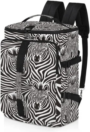 Large Sports Gym Bag With Shoe & Laptop Compartment 47L Waterproof Travel Duffel Bags for Men Women Stripe Zebra Luggage Backpack Duffle Bag