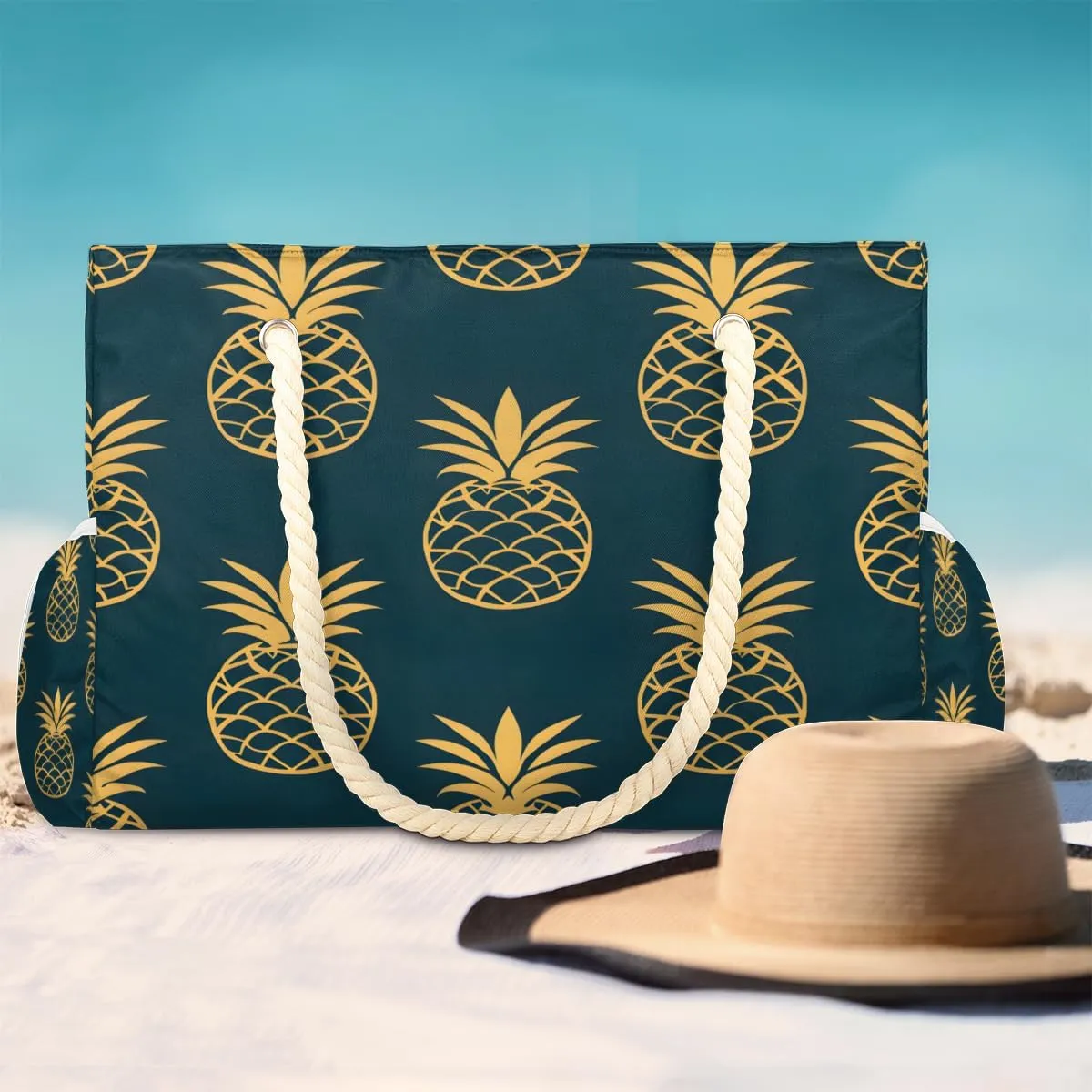 Large Tote Beach Bags for Women with Zipper Waterproof Sandproof Swim Pool Grocery Gym Travel Bag