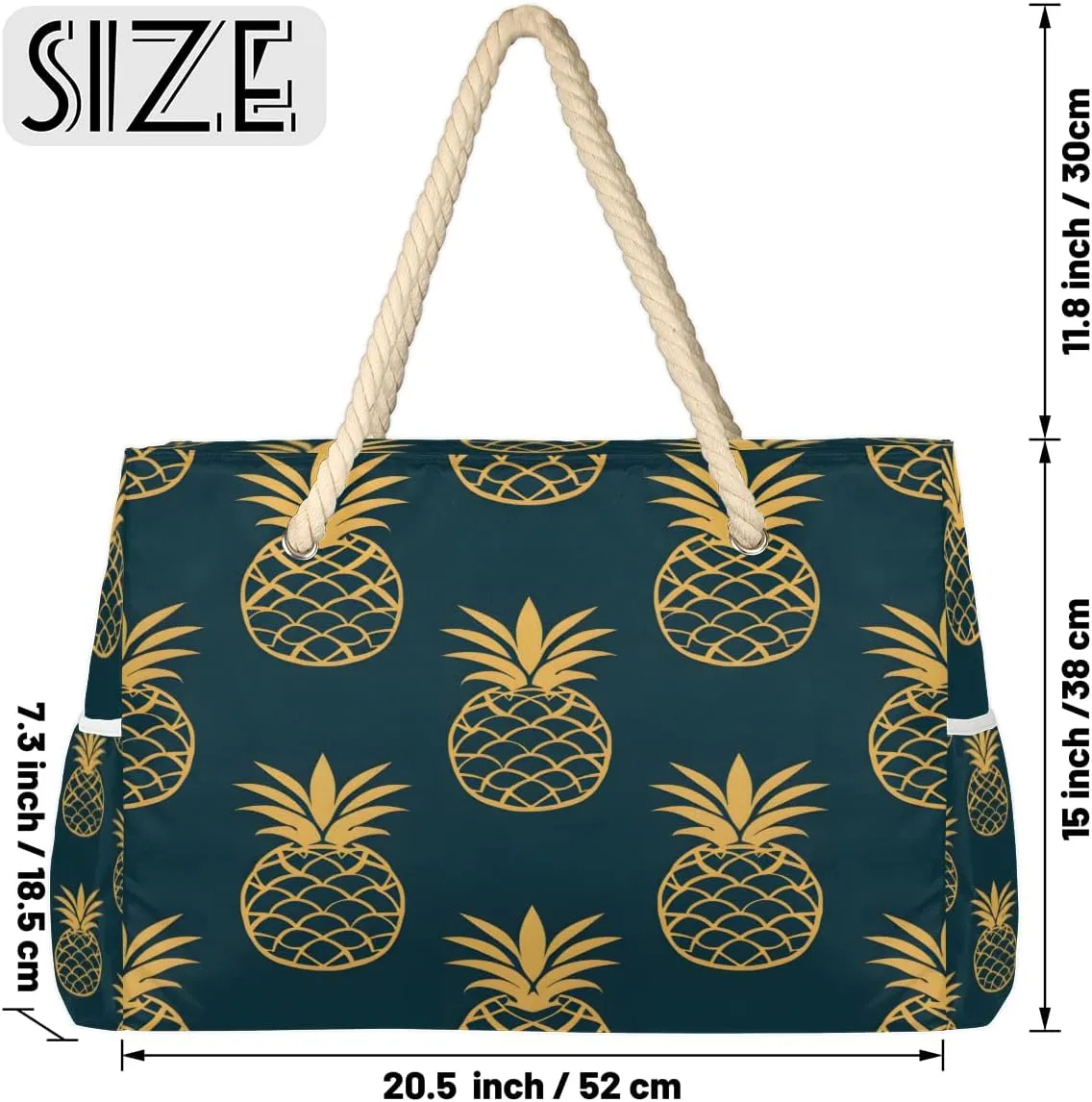 Large Tote Beach Bags for Women with Zipper Waterproof Sandproof Swim Pool Grocery Gym Travel Bag