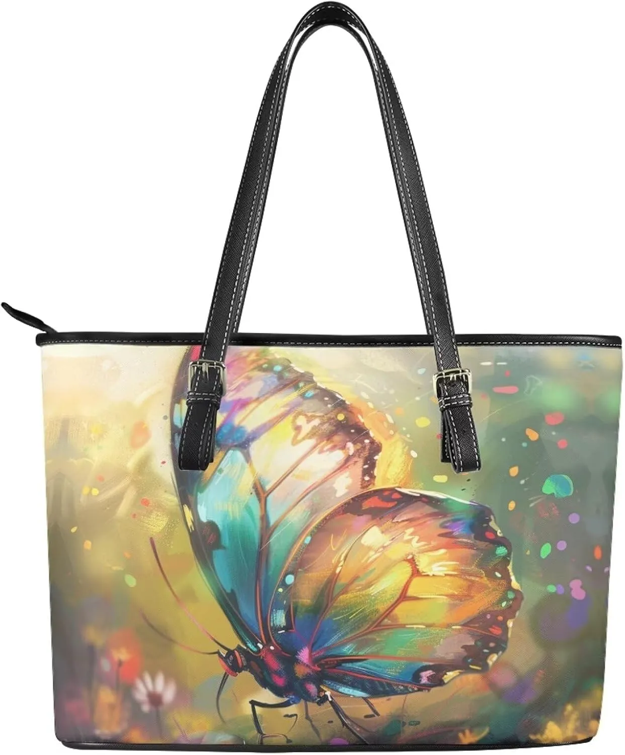 Large Tote Purses for Women with Zipper Casual Roomy Top Handbags for Travel