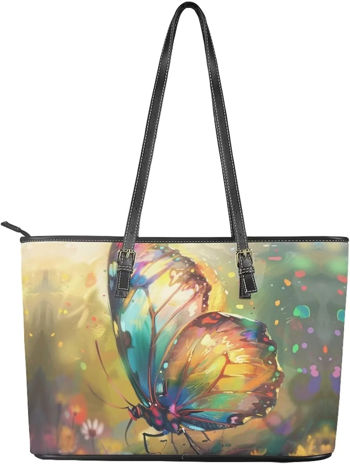 Large Tote Purses for Women with Zipper Casual Roomy Top Handbags for Travel