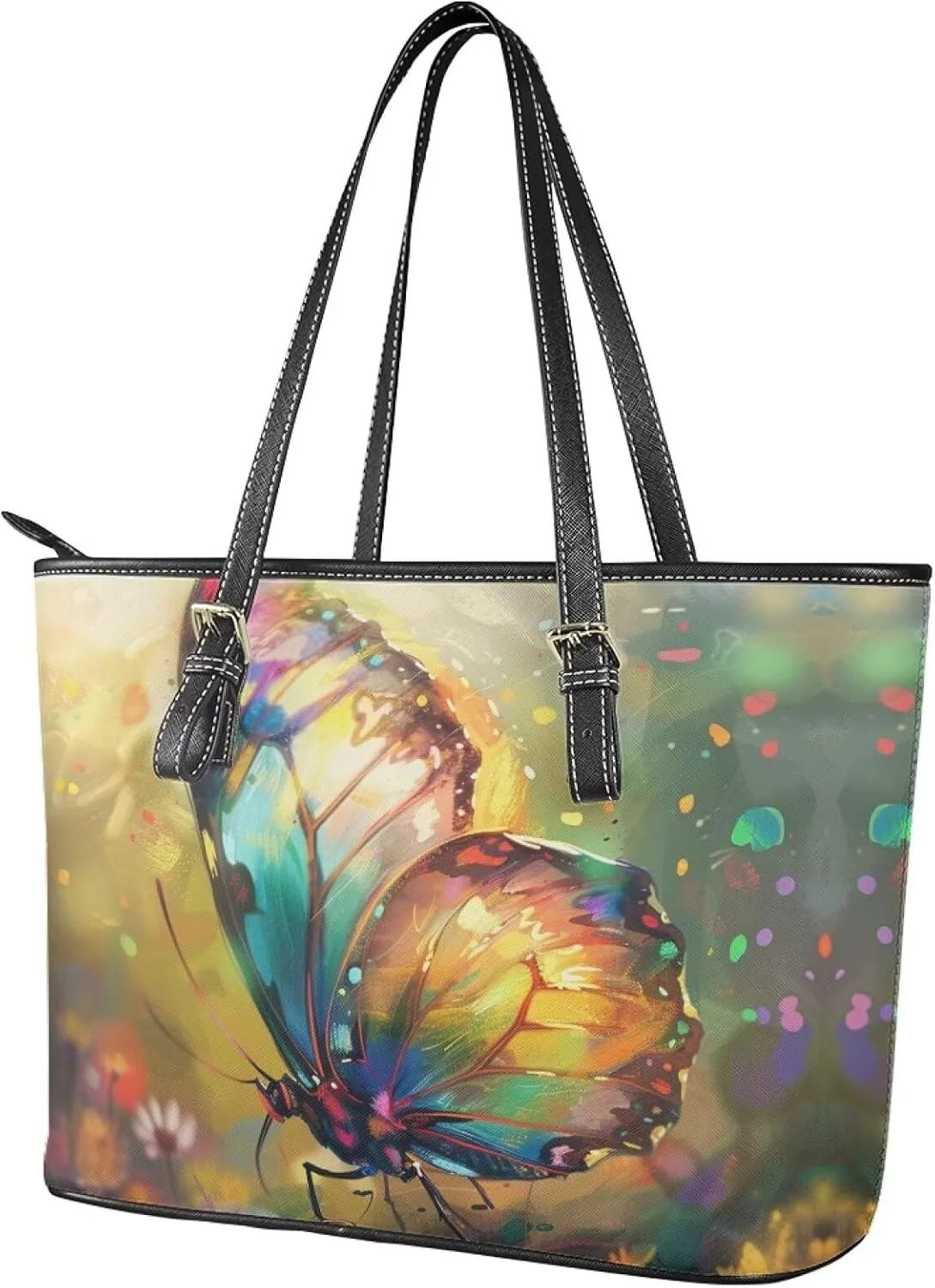 Large Tote Purses for Women with Zipper Casual Roomy Top Handbags for Travel
