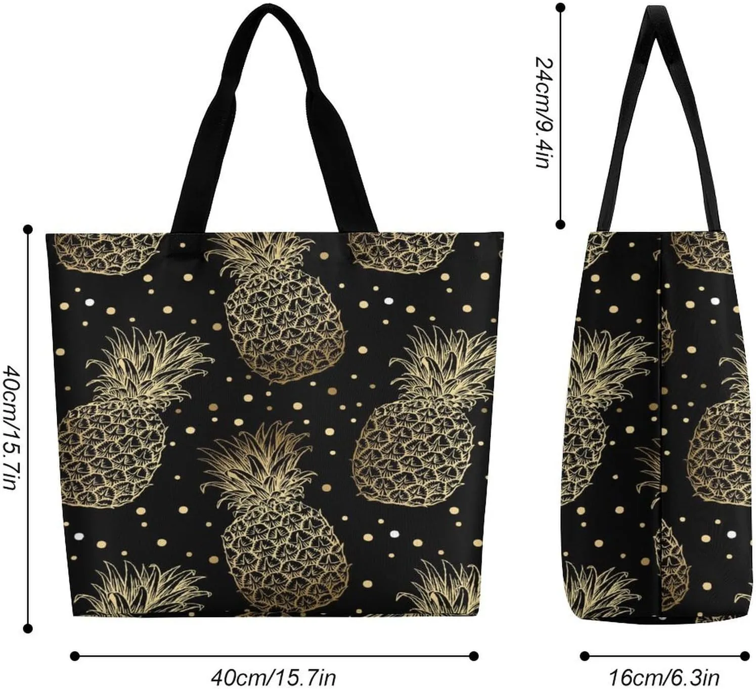 Large Tote Top Handle Bag, Shopping Handbag Big Polyester Shoulder Hand Bags