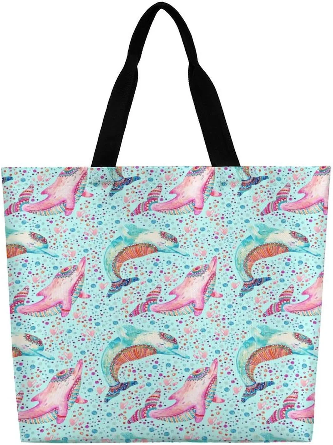 Large Tote Top Handle Bag, Shopping Handbag Big Polyester Shoulder Hand Bags