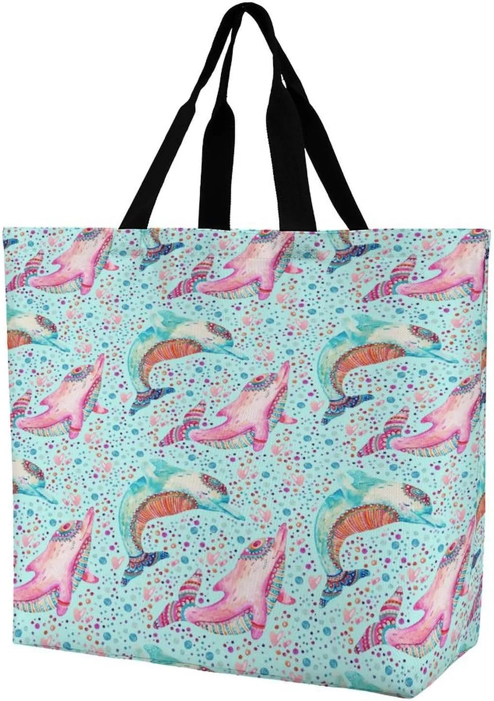 Large Tote Top Handle Bag, Shopping Handbag Big Polyester Shoulder Hand Bags