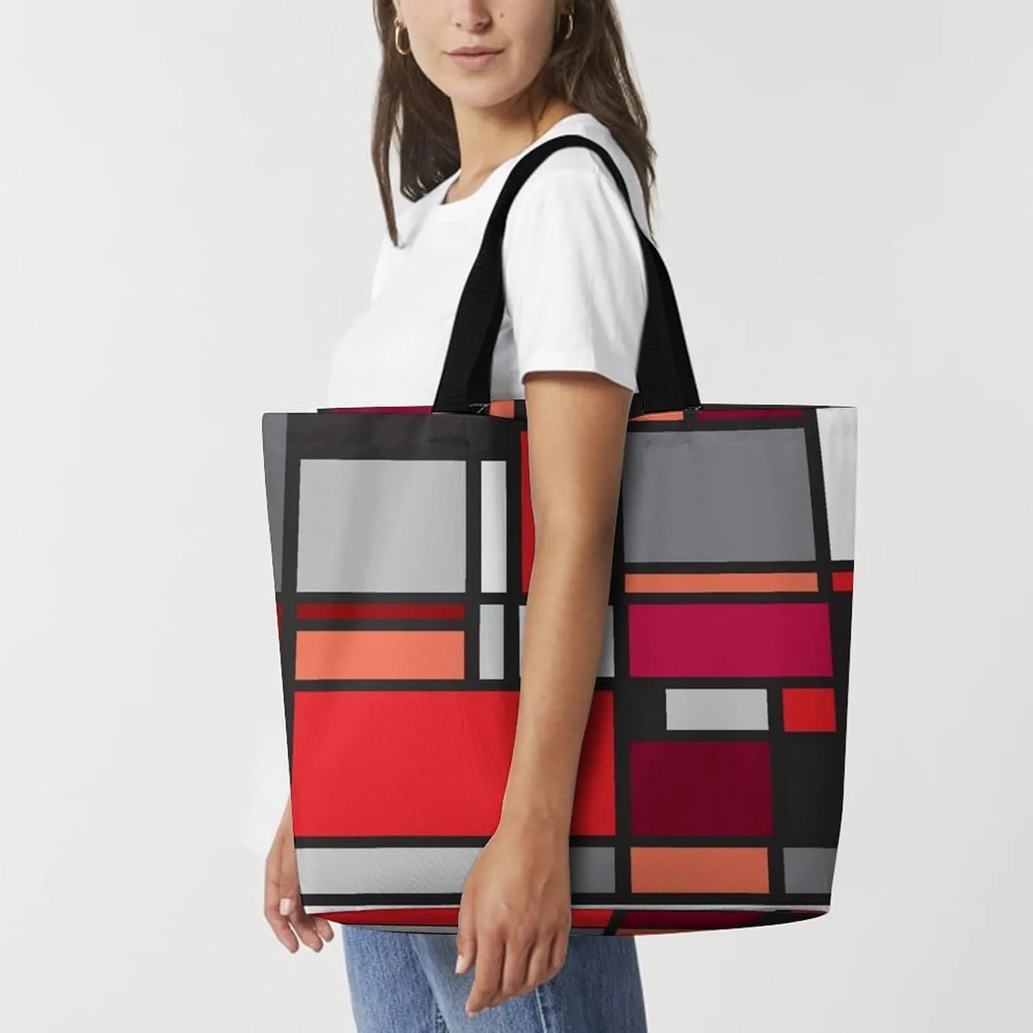 Large Tote Top Handle Bag, Shopping Handbag Big Polyester Shoulder Hand Bags