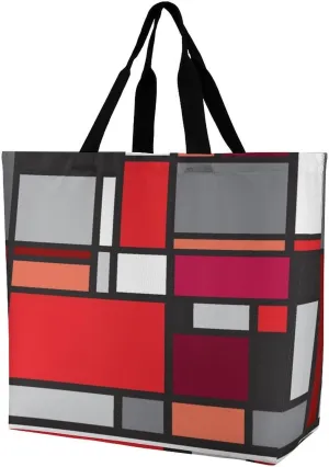 Large Tote Top Handle Bag, Shopping Handbag Big Polyester Shoulder Hand Bags