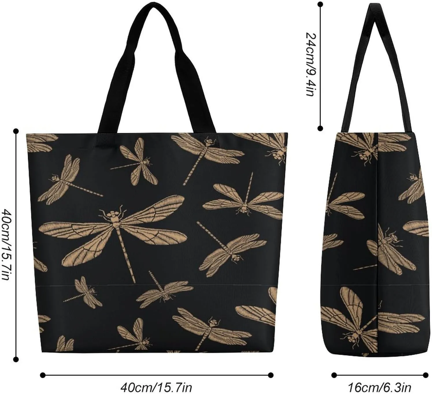 Large Tote Top Handle Bag, Shopping Handbag Big Polyester Shoulder Hand Bags