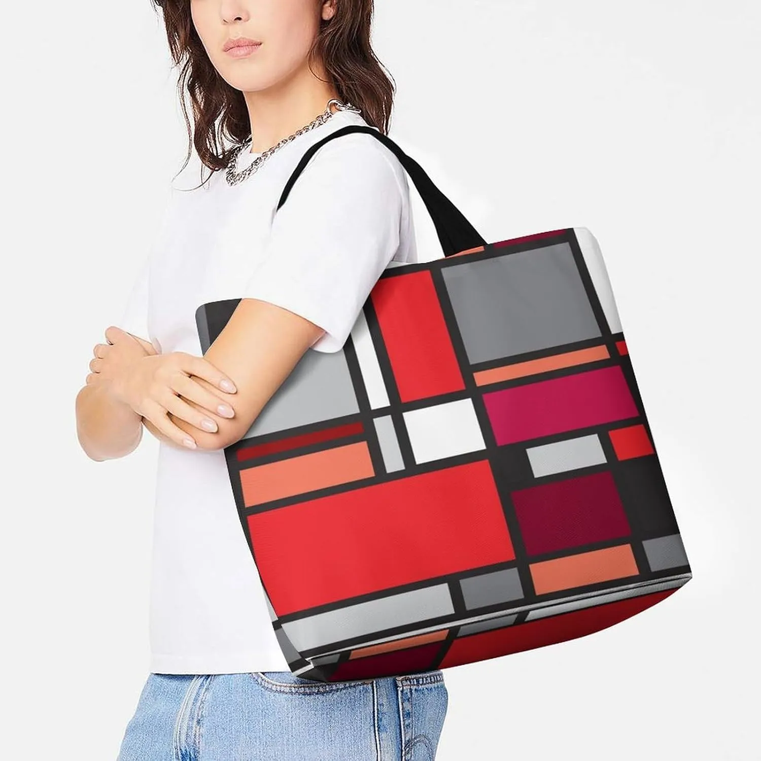 Large Tote Top Handle Bag, Shopping Handbag Big Polyester Shoulder Hand Bags