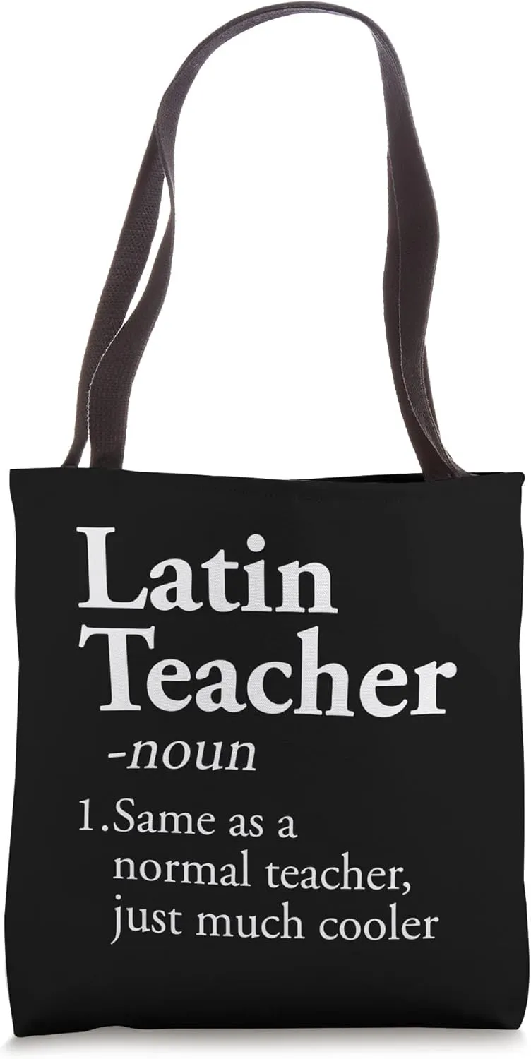 Latin Teacher Definition Funny Teaching Back To School Tote Bag