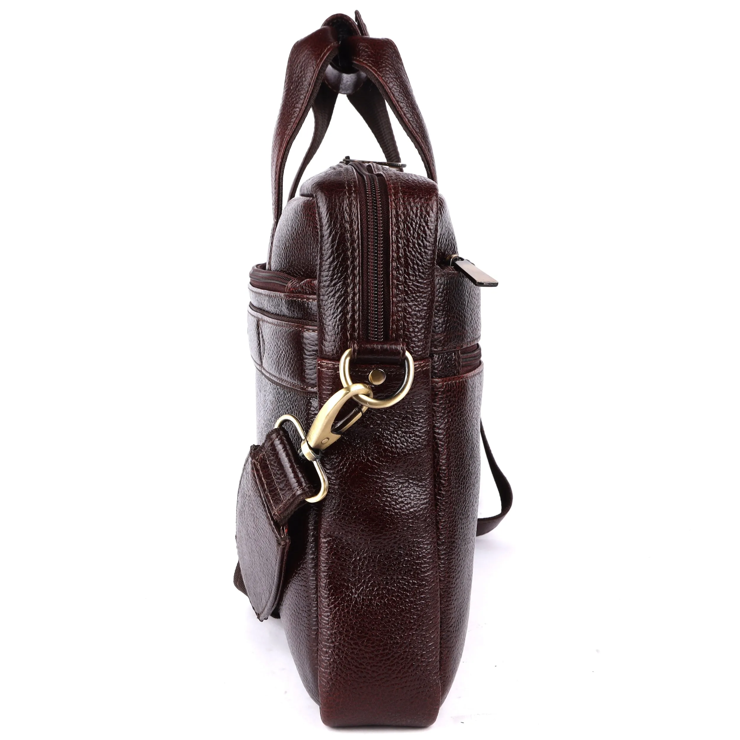 Laveri® Genuine Leather Laptop Messenger bag #2816 Brown
