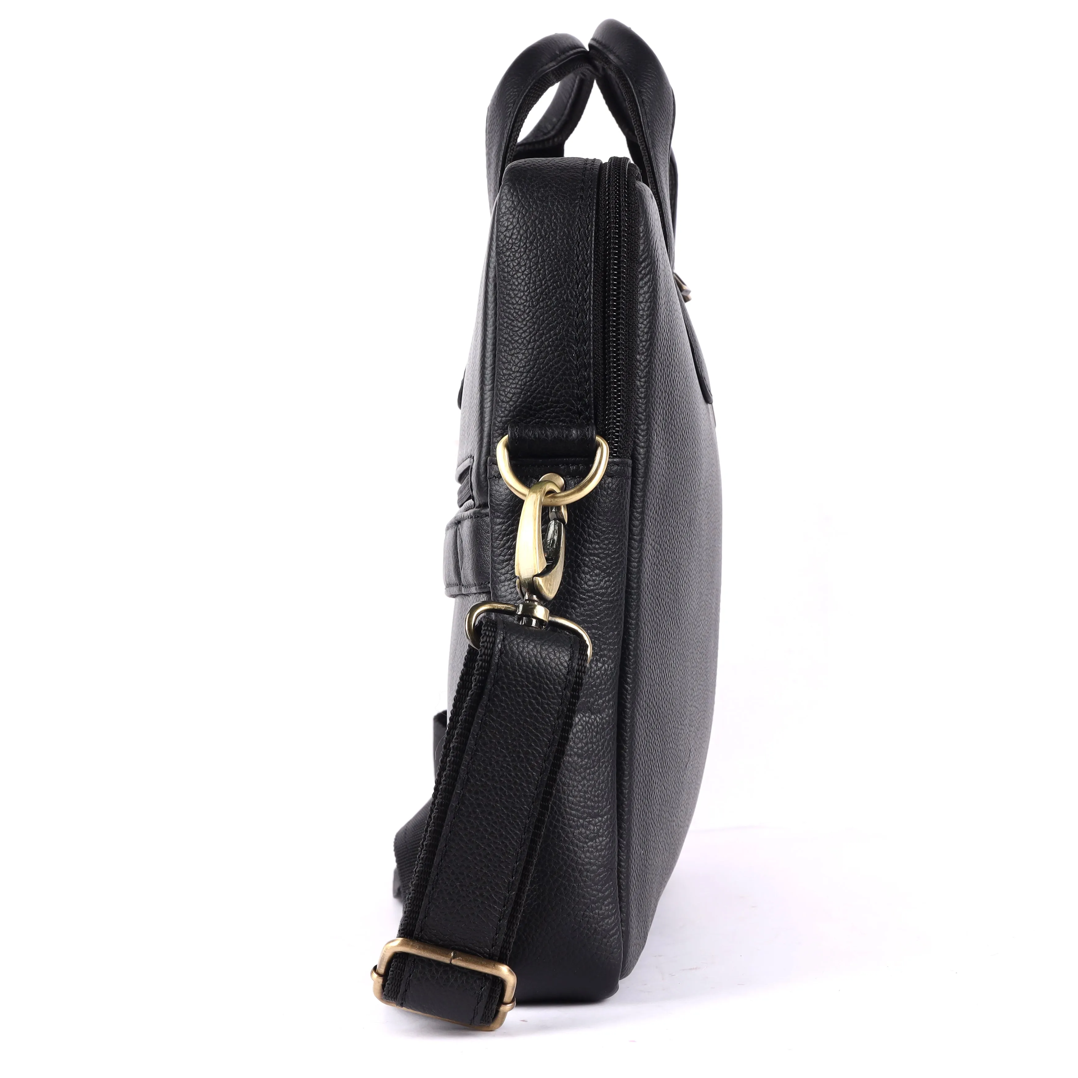 Laveri® Genuine Leather Laptop Messenger bag #2817 Black