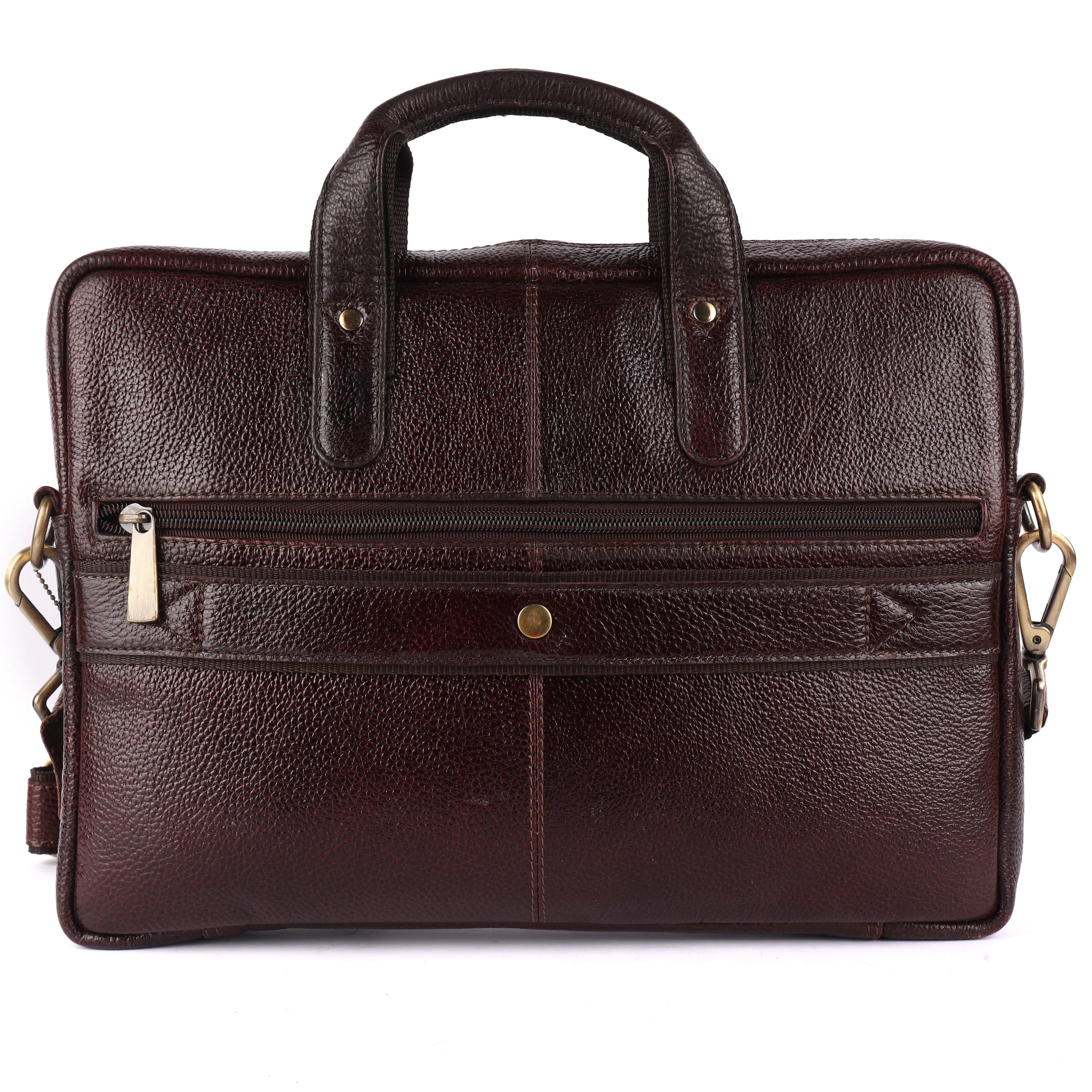Laveri® Genuine Leather Laptop Messenger bag #2817 Brown