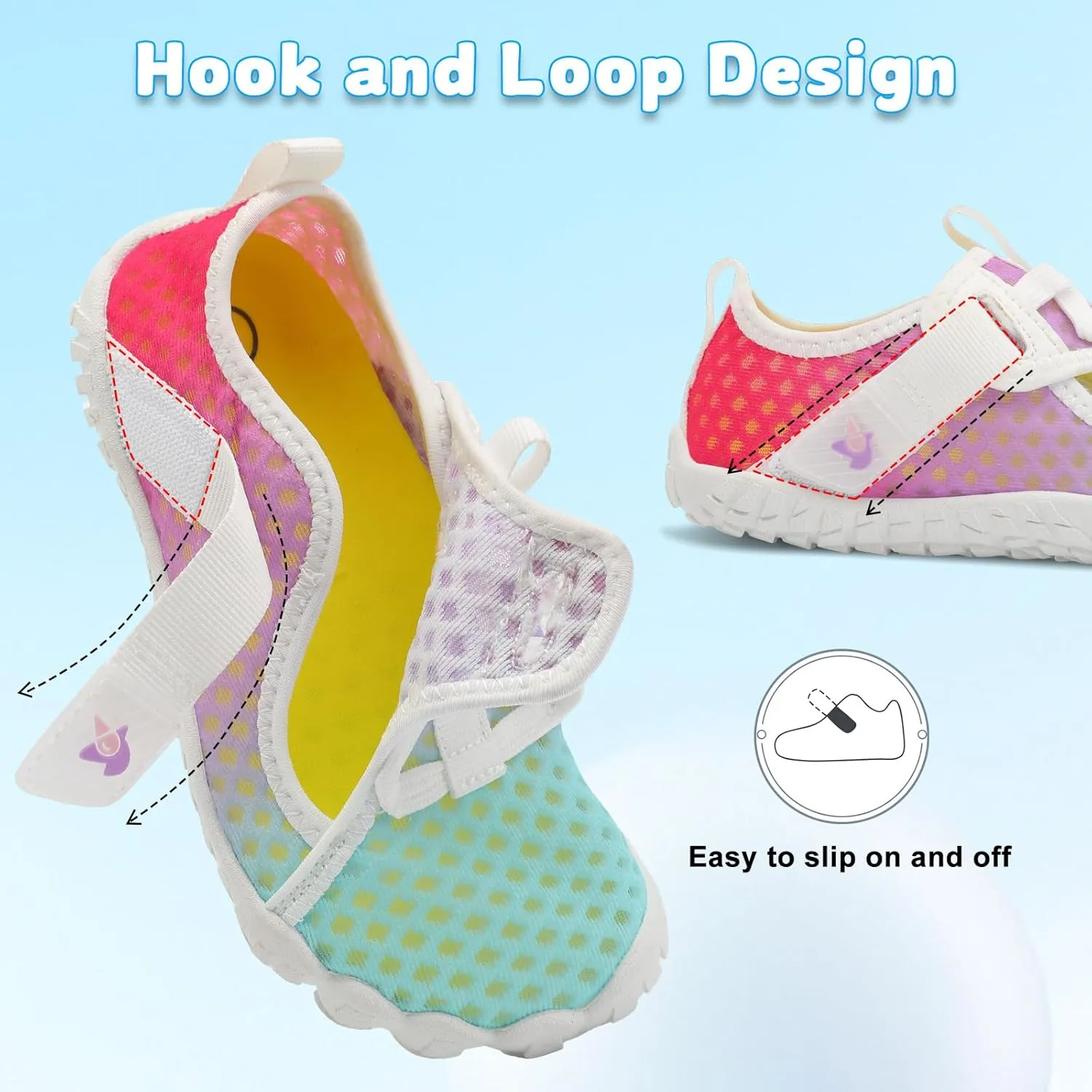 LeIsfIt Kids Water Shoes Boys Girls Swim Beach Shoes Toddler Barefoot Water Sport Shoes Quick-Dry Lightweight Aqua Socks Pool Sand Shoes