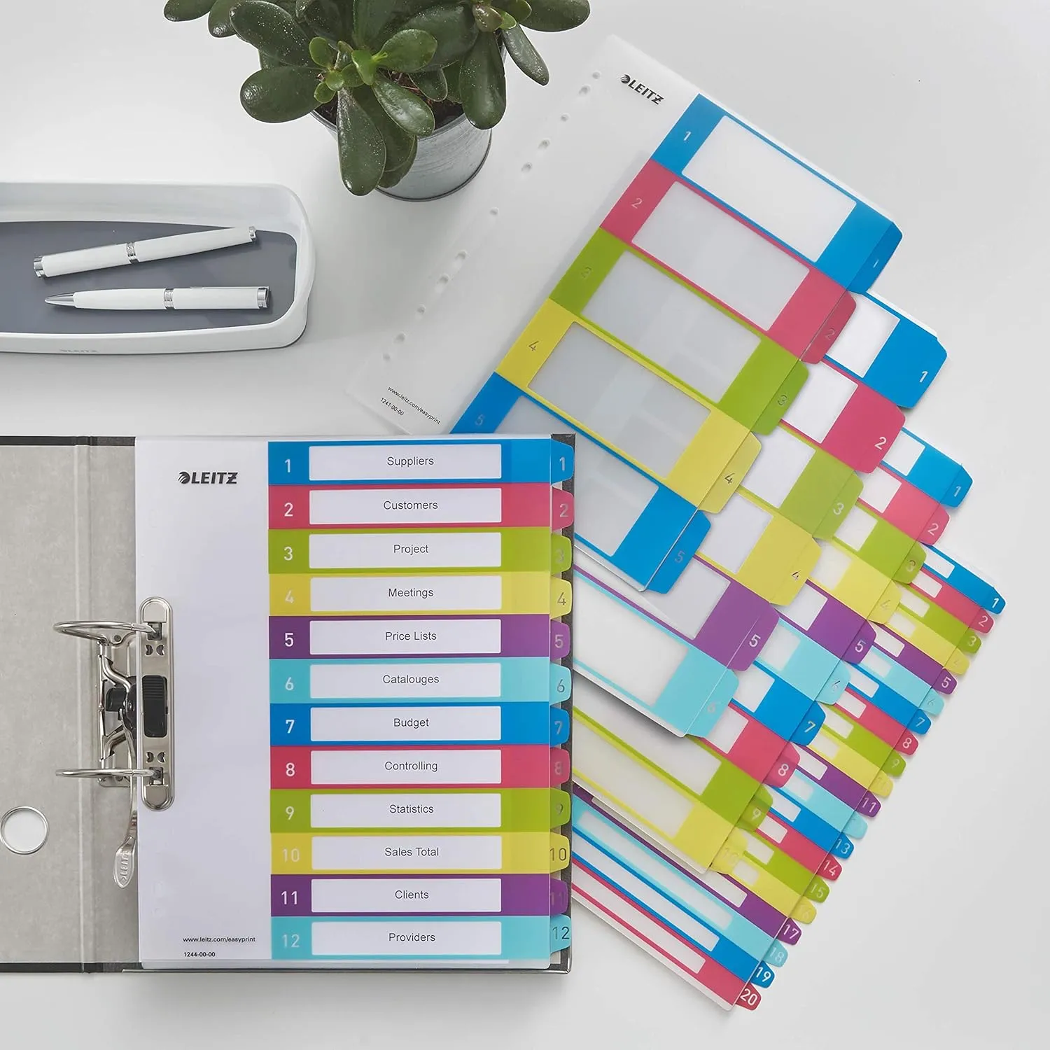 Leitz Wow A4  Printable 1-12 Dividers - Multicolour