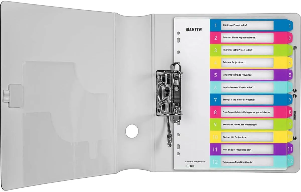 Leitz Wow A4  Printable 1-12 Dividers - Multicolour