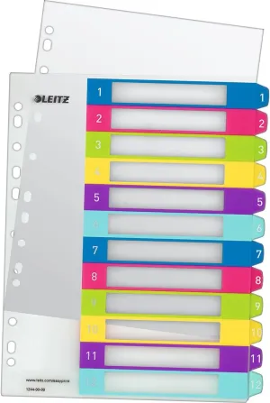 Leitz Wow A4  Printable 1-12 Dividers - Multicolour