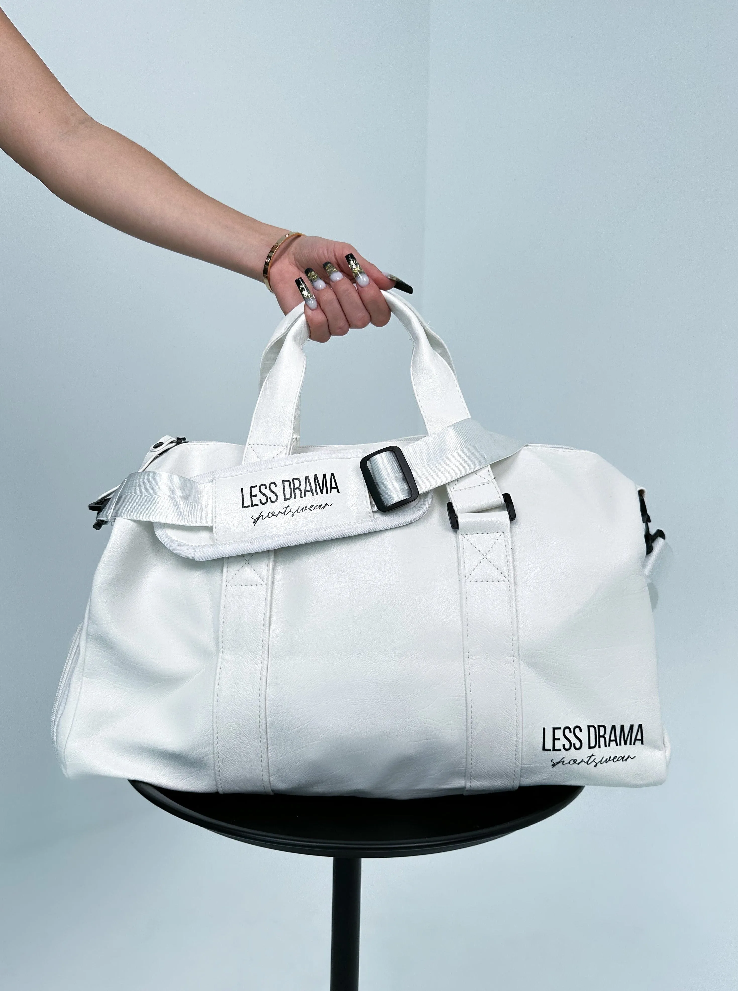 Less Drama Sports Duffel Bag - White