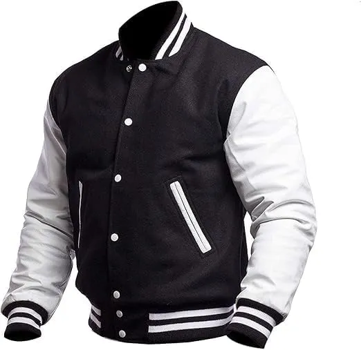 Letterman Varsity Jackets for Men, Baseball Bomber Jackets, High School Letterman Jackets, Warm Wool Outerwear