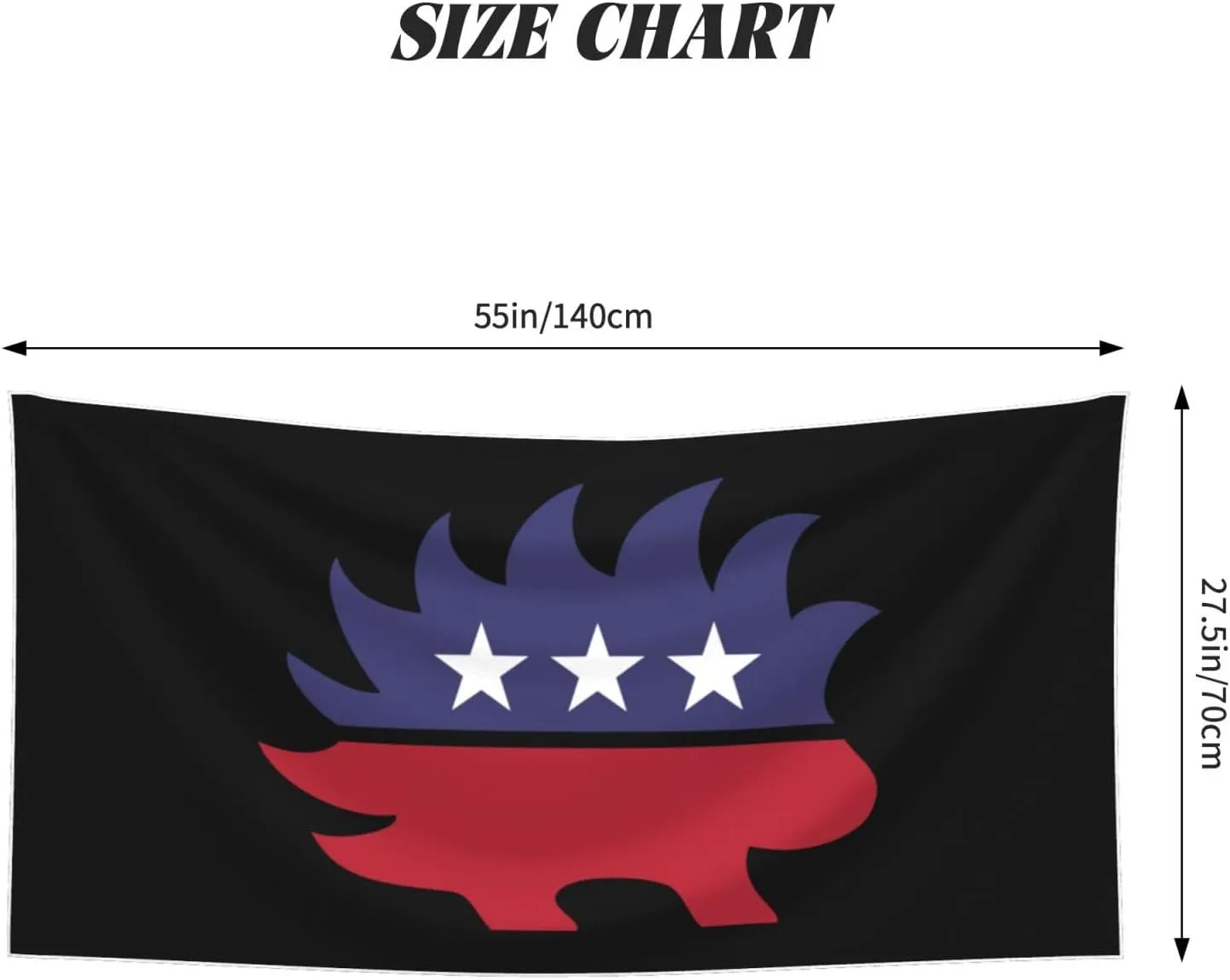 Libertarian Porcupine Beach Towel 27.5x55 Inches - Ultra Soft Quick Dry Sand Towel, Lightweight Large Bath Towel for Pool, Summer, Travel