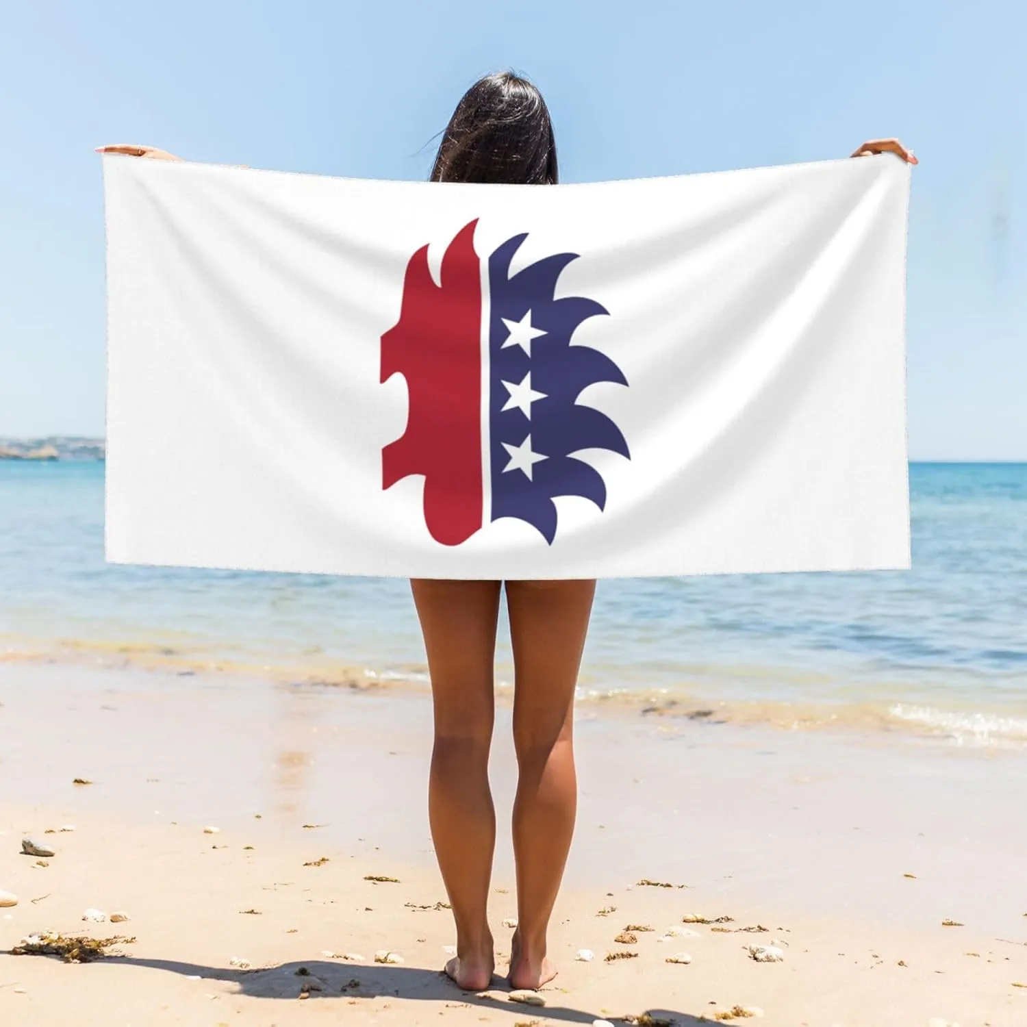 Libertarian Porcupine Beach Towel 55x27.5 Inches - Ultra Soft Quick Dry Sand Towel, Lightweight Large Bath Towel for Pool, Summer, Travel