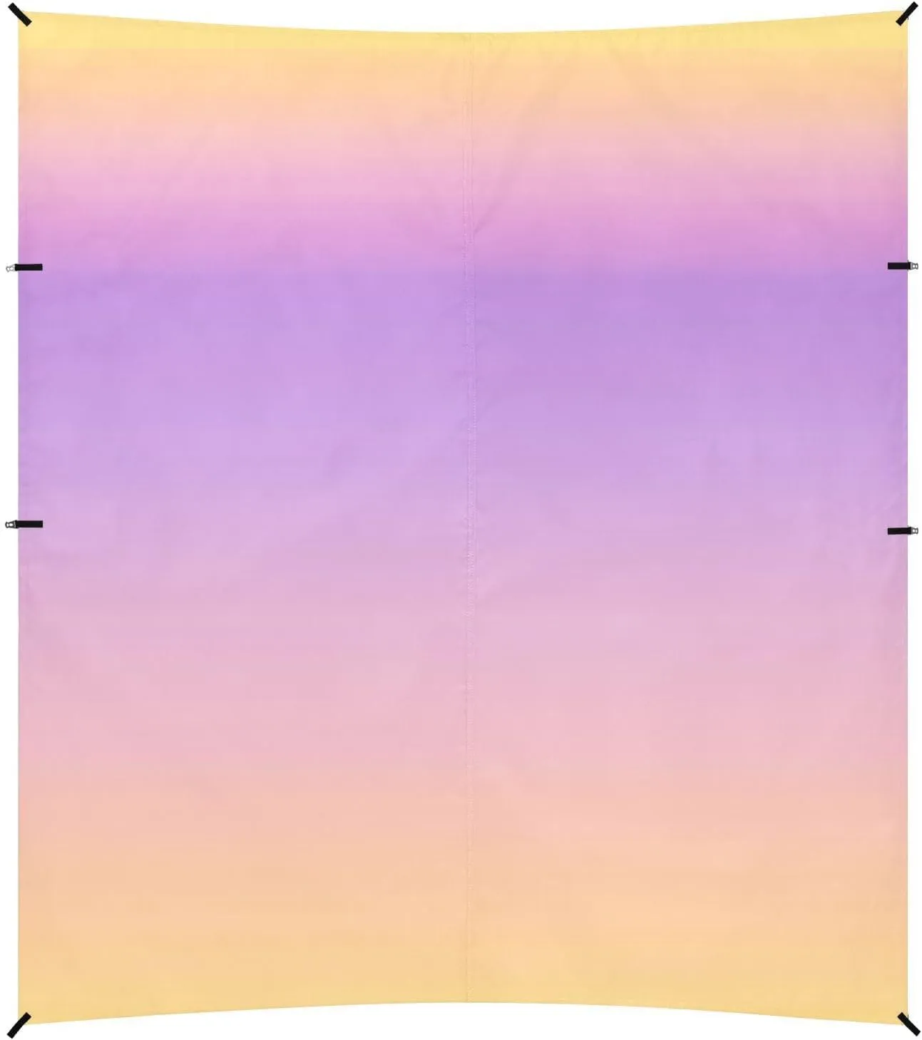 Light Purple Yellow Gradient Beach Cabana Tent UPF50  Protection Easy Setup Portable Sunshade with Sandbags, Sand Shovel, Poles for Camping, Picnics, Backyard