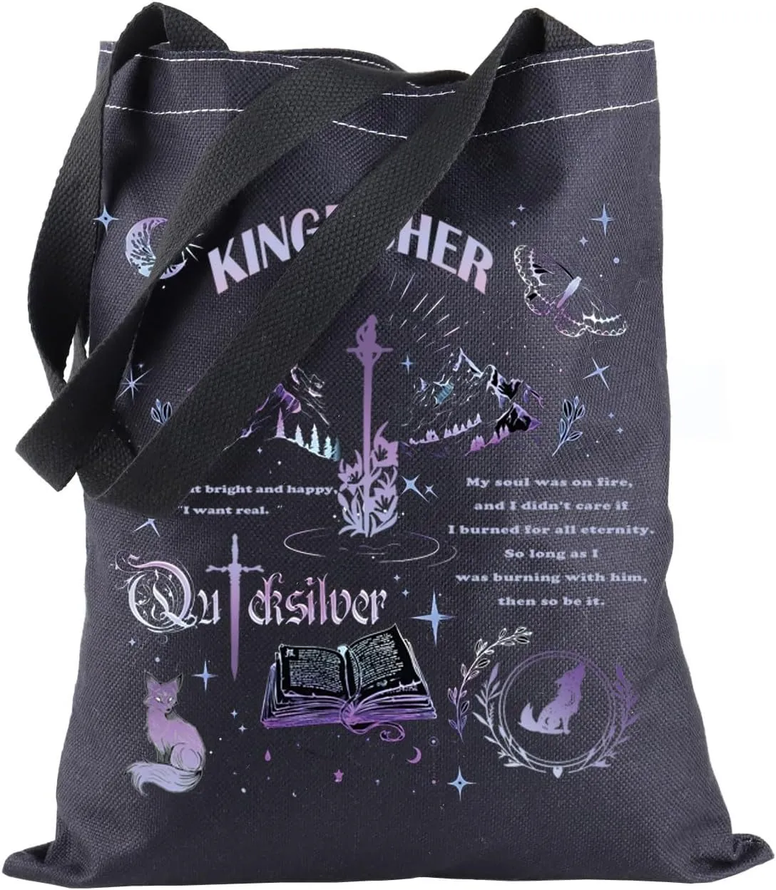 Little Osha Butterfly Tote Bag I Don't Want Bright And Happy Shopping Bag for Saeris Fans