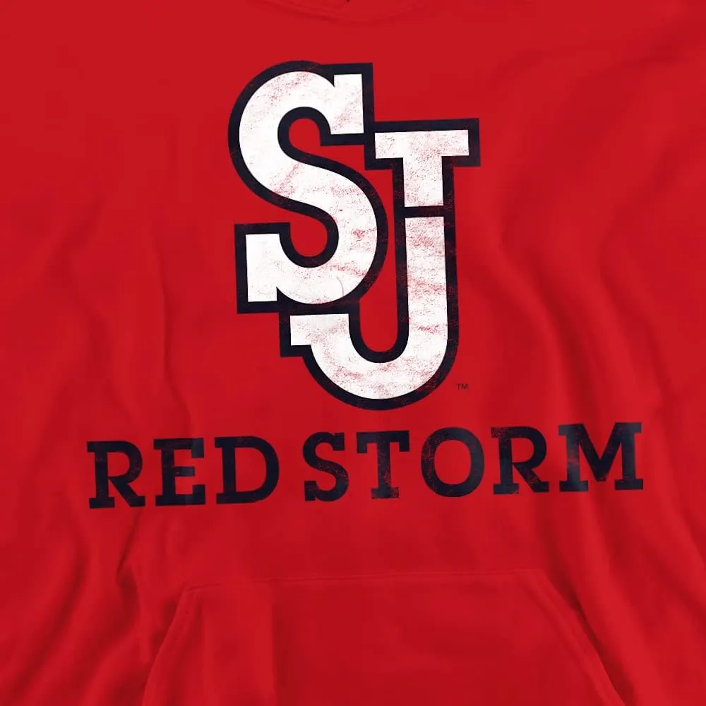 LOGOVISION St. John's University Official Red Storm Logo Youth Kids Boy/Girls Pull-Over Hoodie Sweatshirt